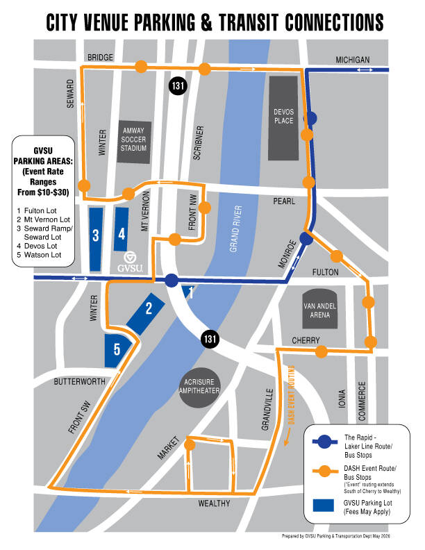 City of GR Venue Parking Map